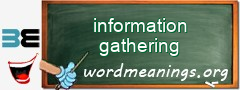 WordMeaning blackboard for information gathering